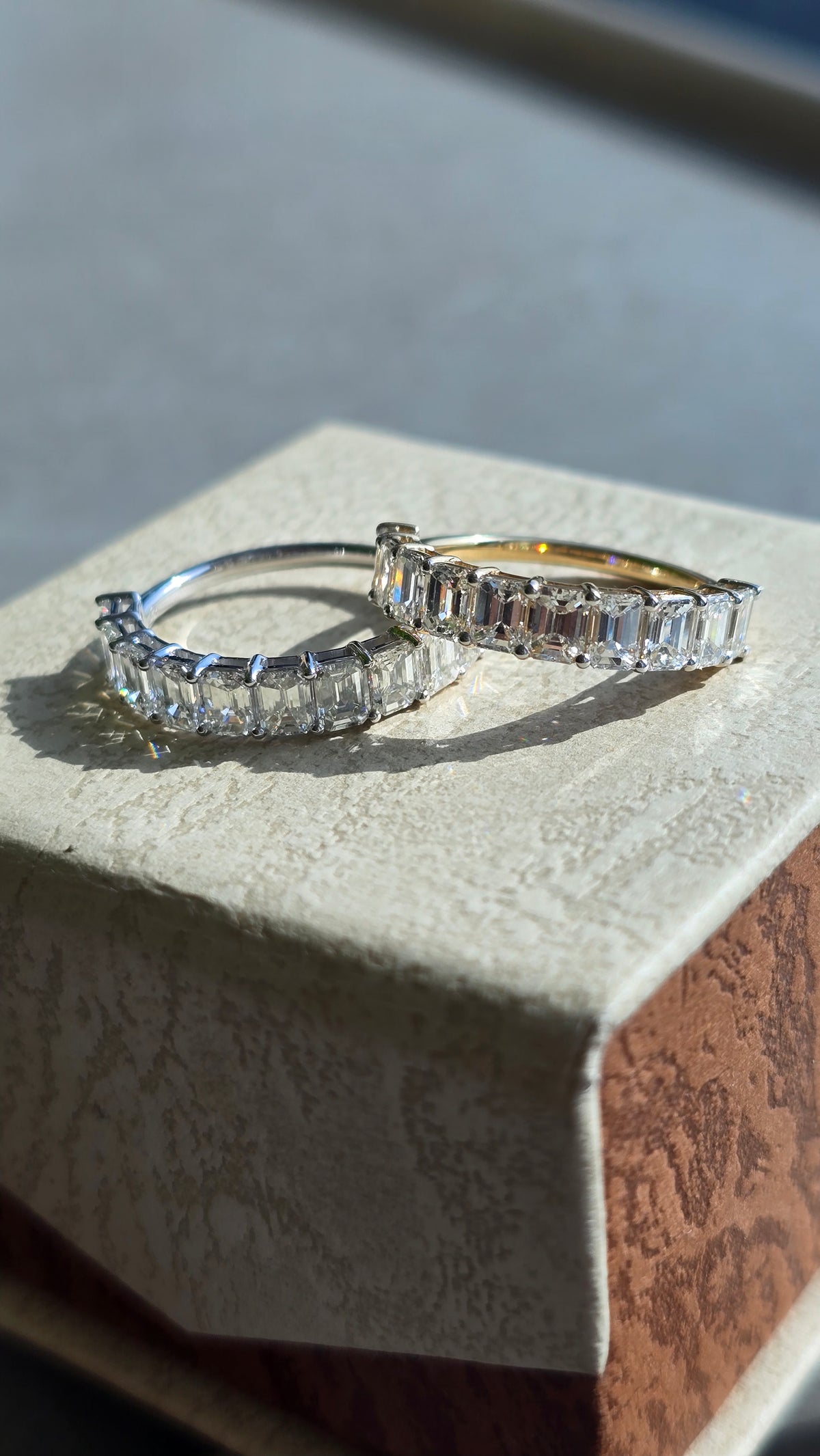 2.12 CTW Emerald Cut Lab Grown Diamond Eternity Band Ring