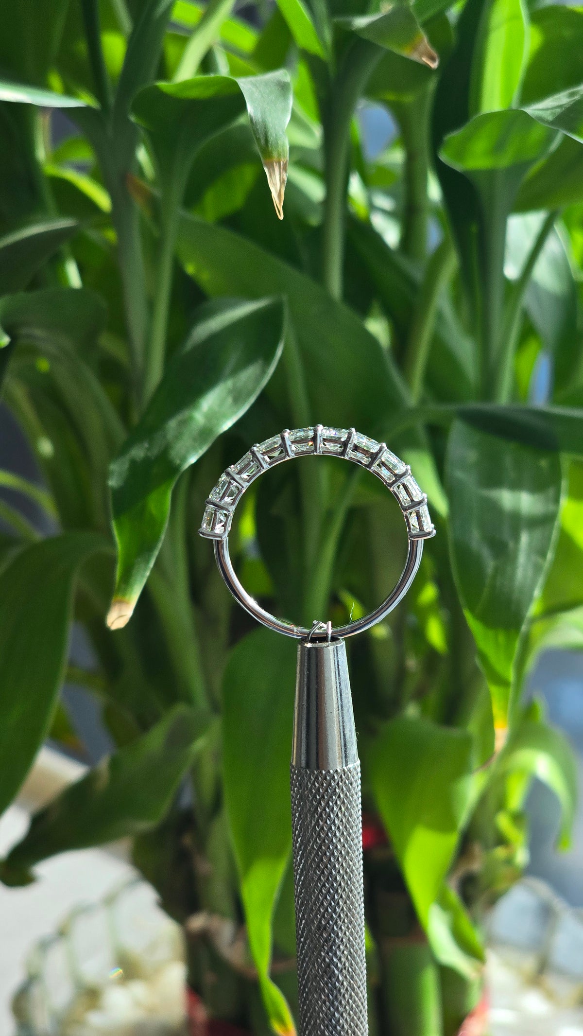 2.12 CTW Emerald Cut Lab Grown Diamond Eternity Band Ring