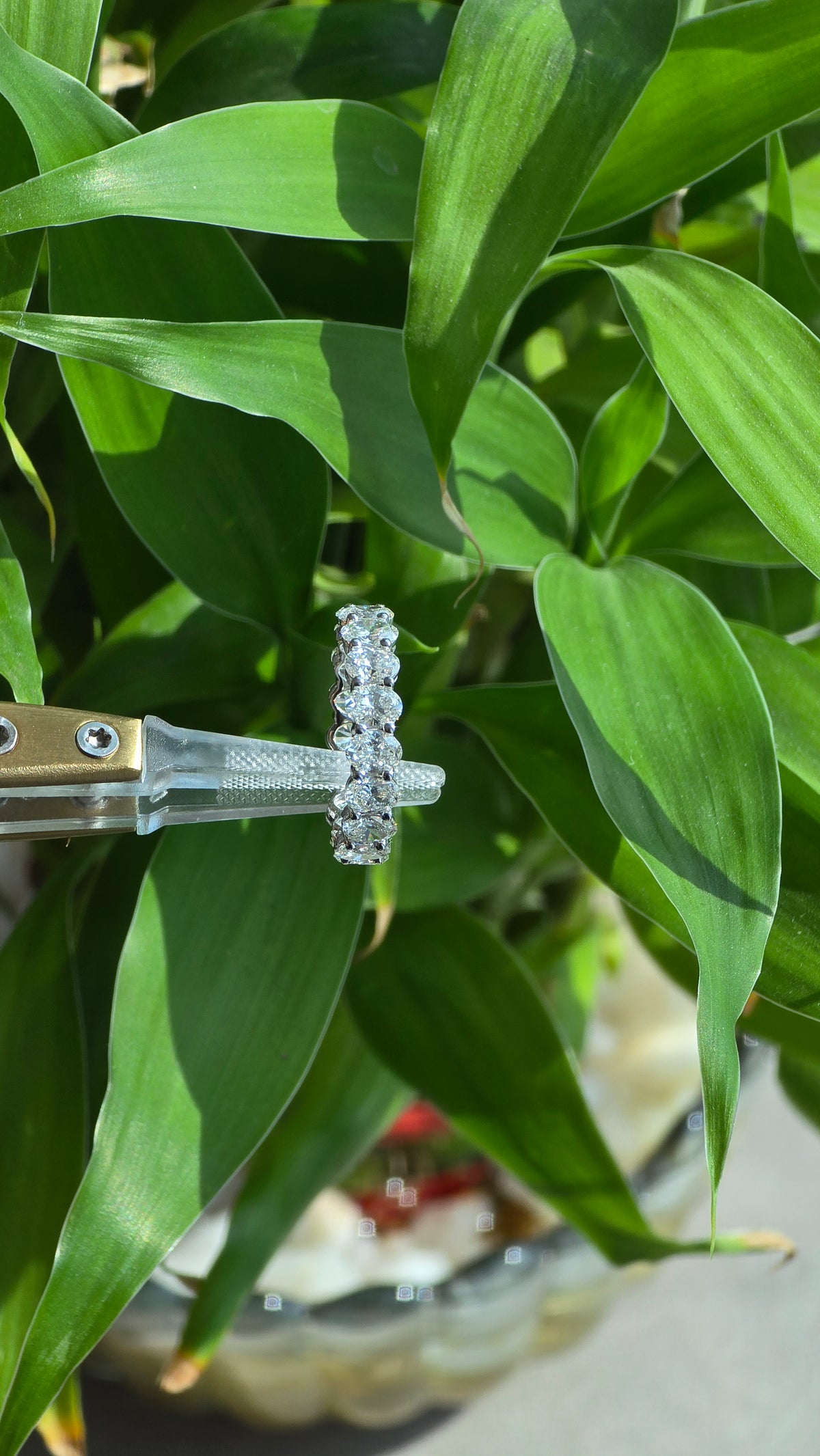 6.75 CTW Oval Cut Lab Grown Diamond Eternity Band Ring