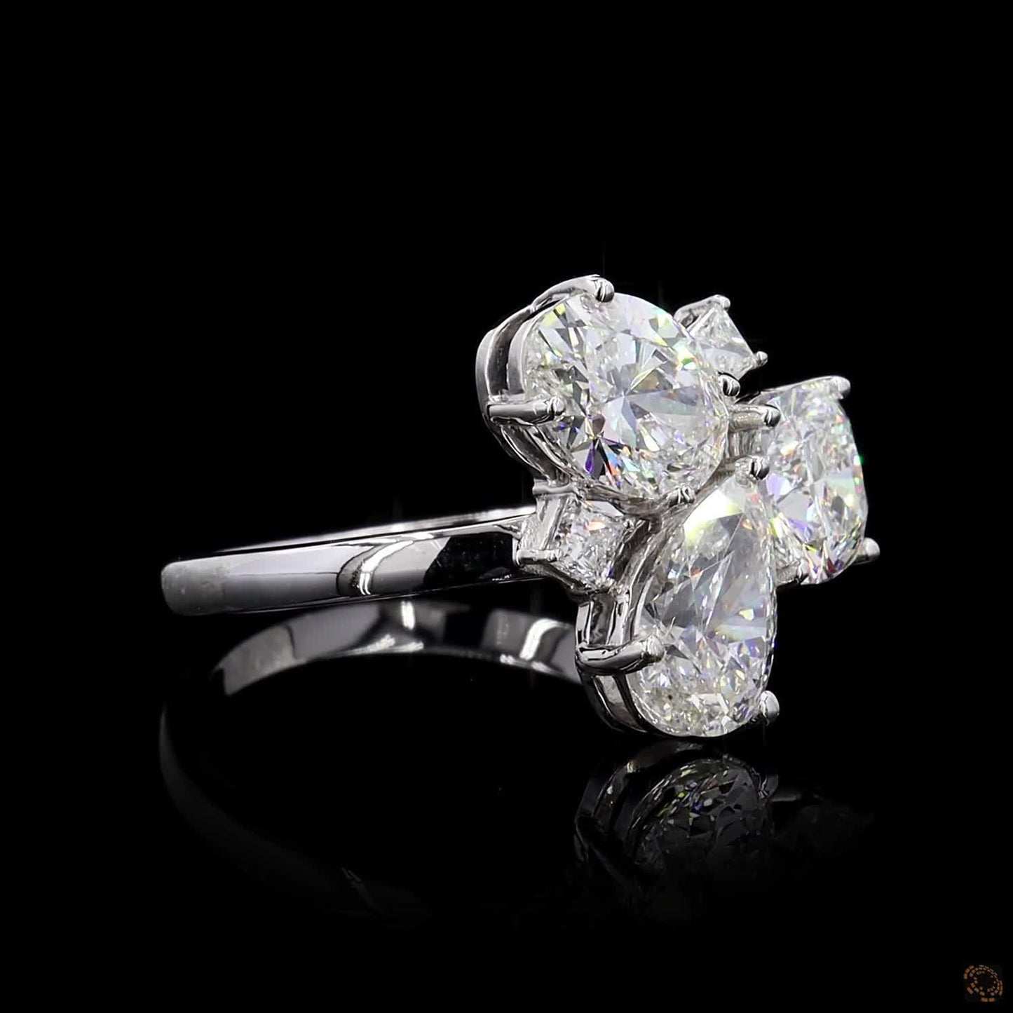 The Exquisite White Gold Multi-Shape Diamond Ring