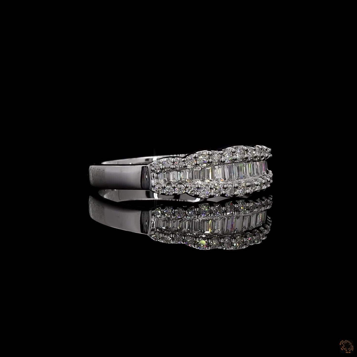 Cassara – Baguette &amp; Round Lab Grown Diamond Ring