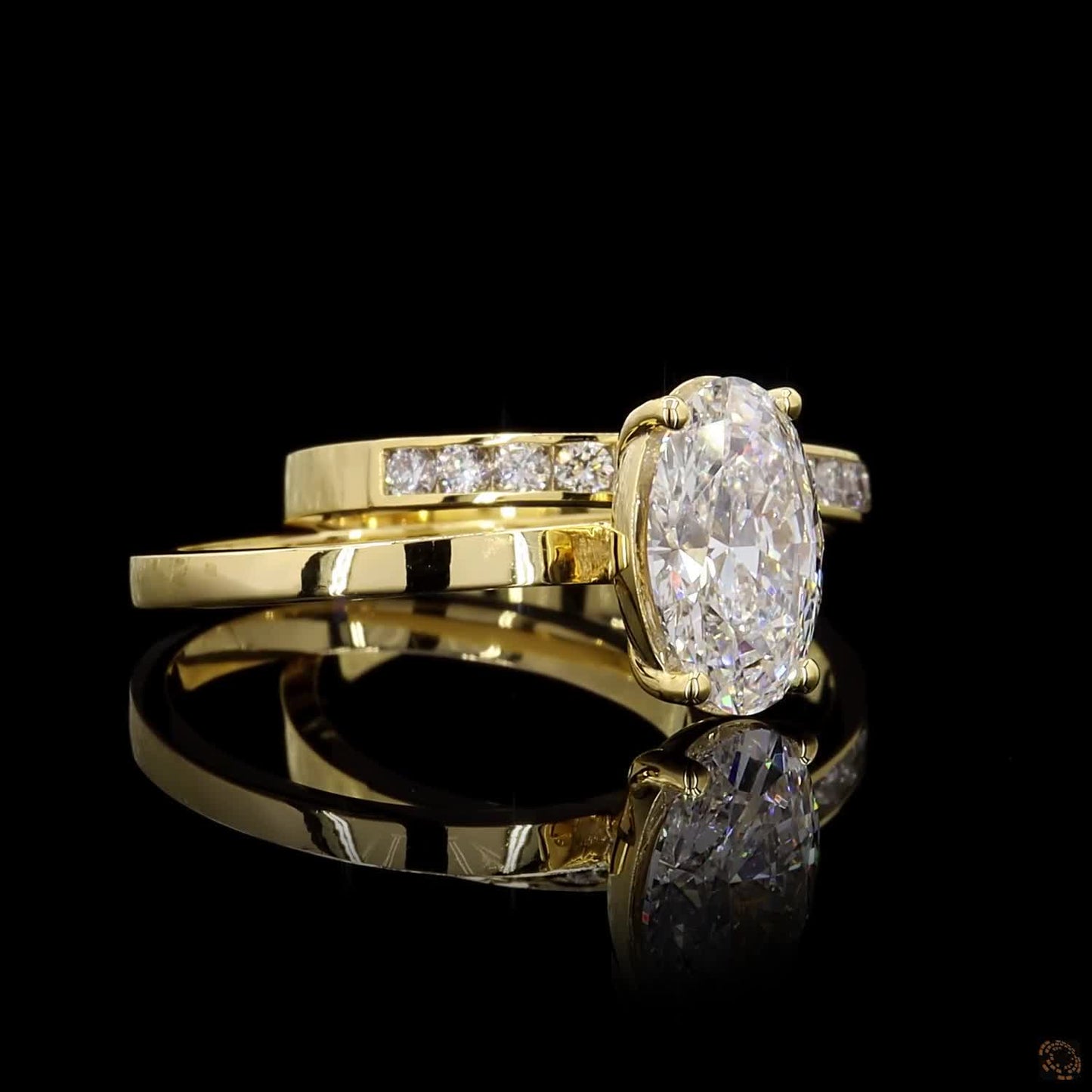 Solvia-Oval Cut Ring Set