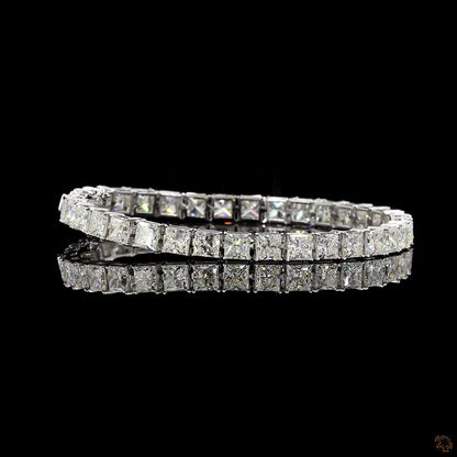 The Serenade Princess-Cut Diamond Tennis Bracelet in White Gold