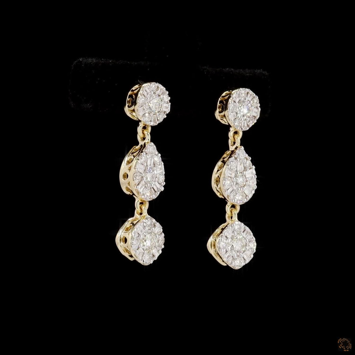 The Celeste Yellow Gold Diamond Drop Earrings