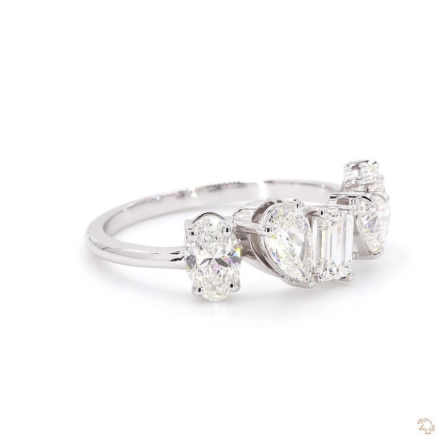 The Luster White Gold Multi-Shape Diamond Ring