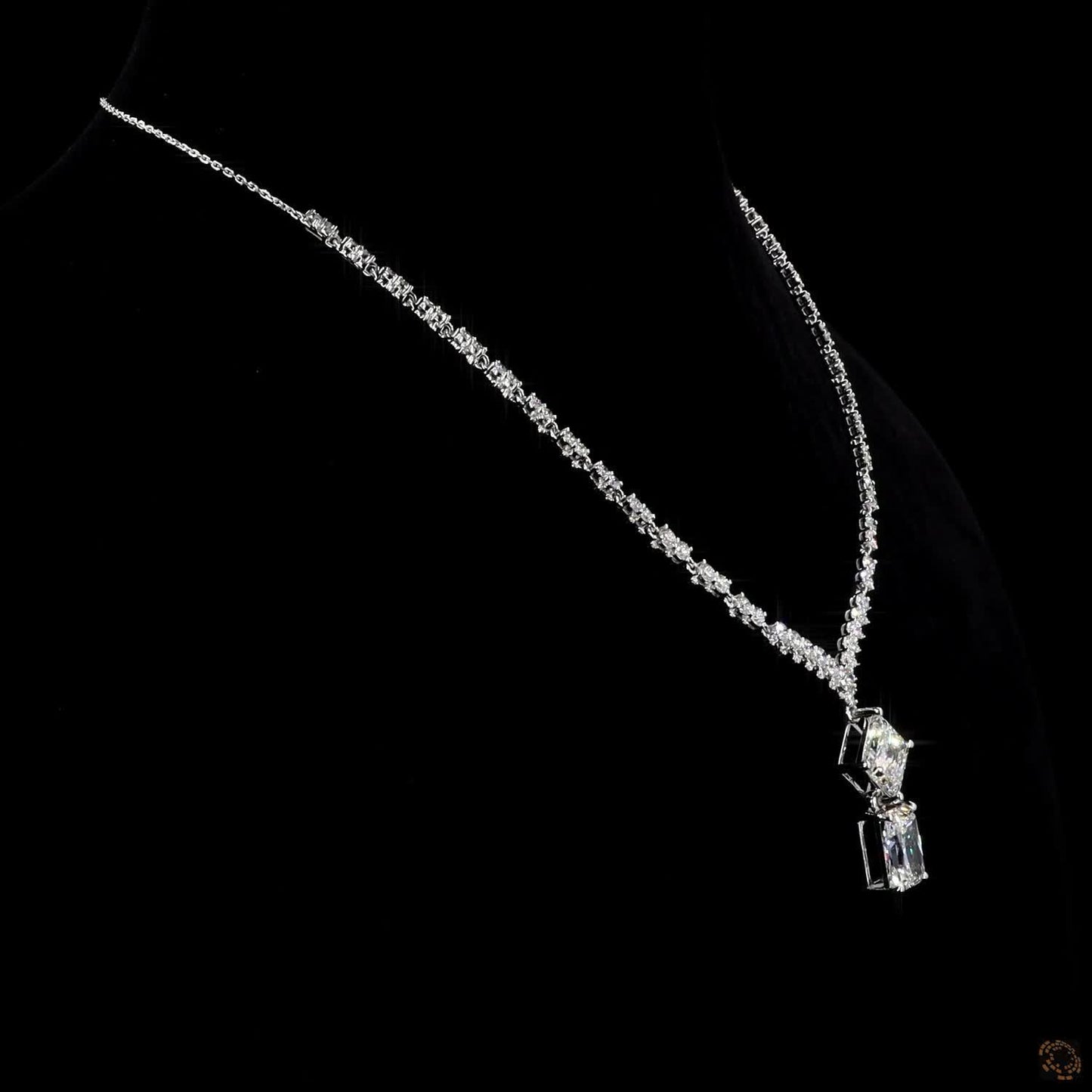 The Aurelia Necklace – Lab-Grown Radiant & Princess Diamond Statement Necklace