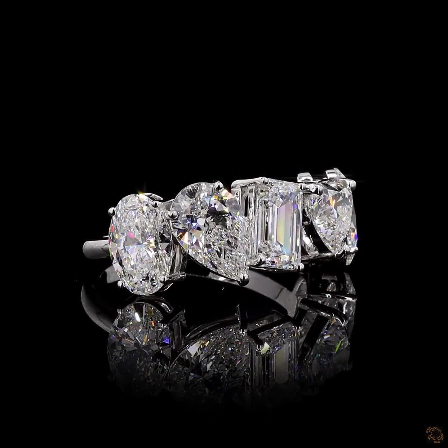 The Luster White Gold Multi-Shape Diamond Ring