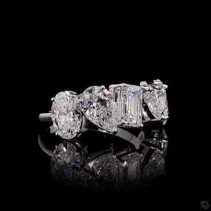 The Luster White Gold Multi-Shape Diamond Ring