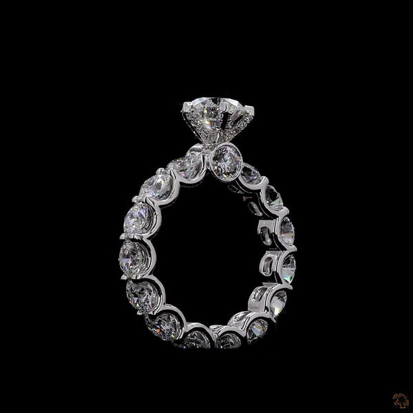 The Luster Yellow Gold Round Diamond Ring