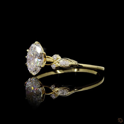The Enchanted Yellow Gold Oval Diamond Ring