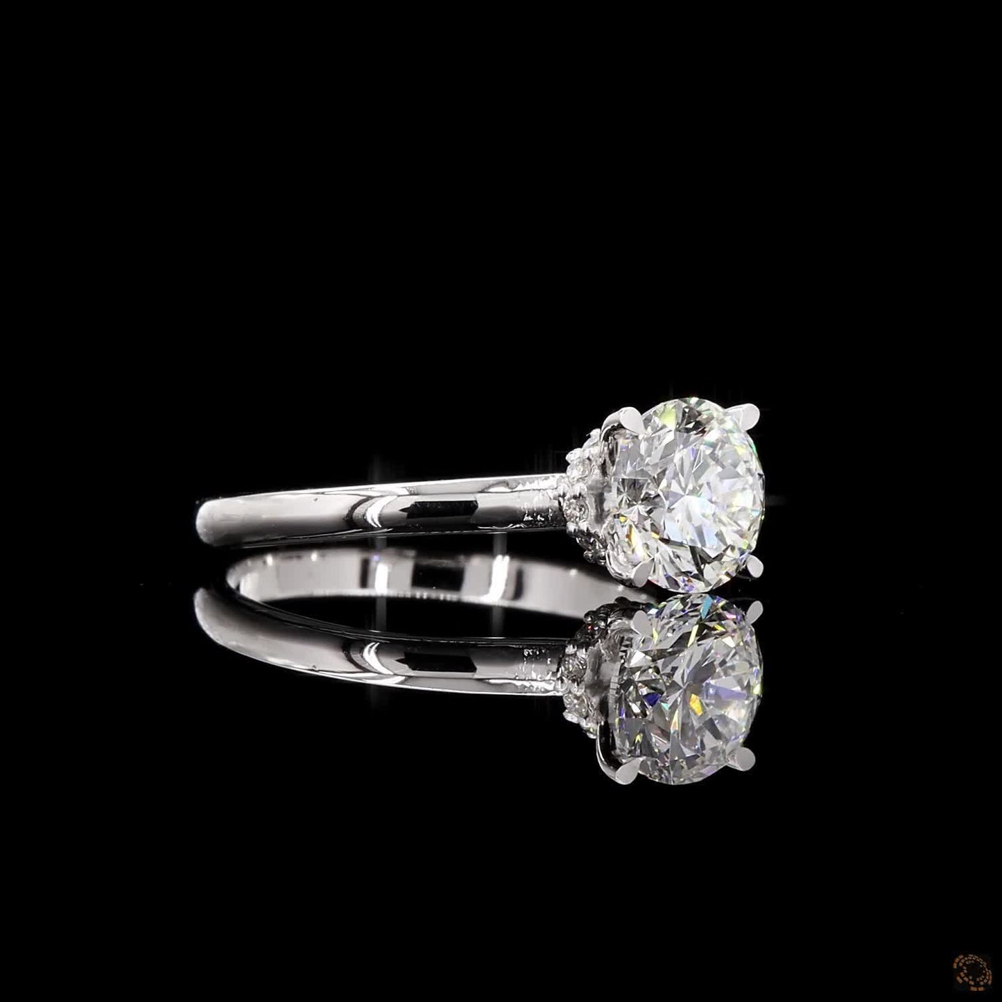 The Luster White Gold Round Diamond Ring