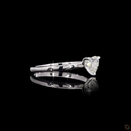 The Enchanted White Gold Heart Diamond Ring