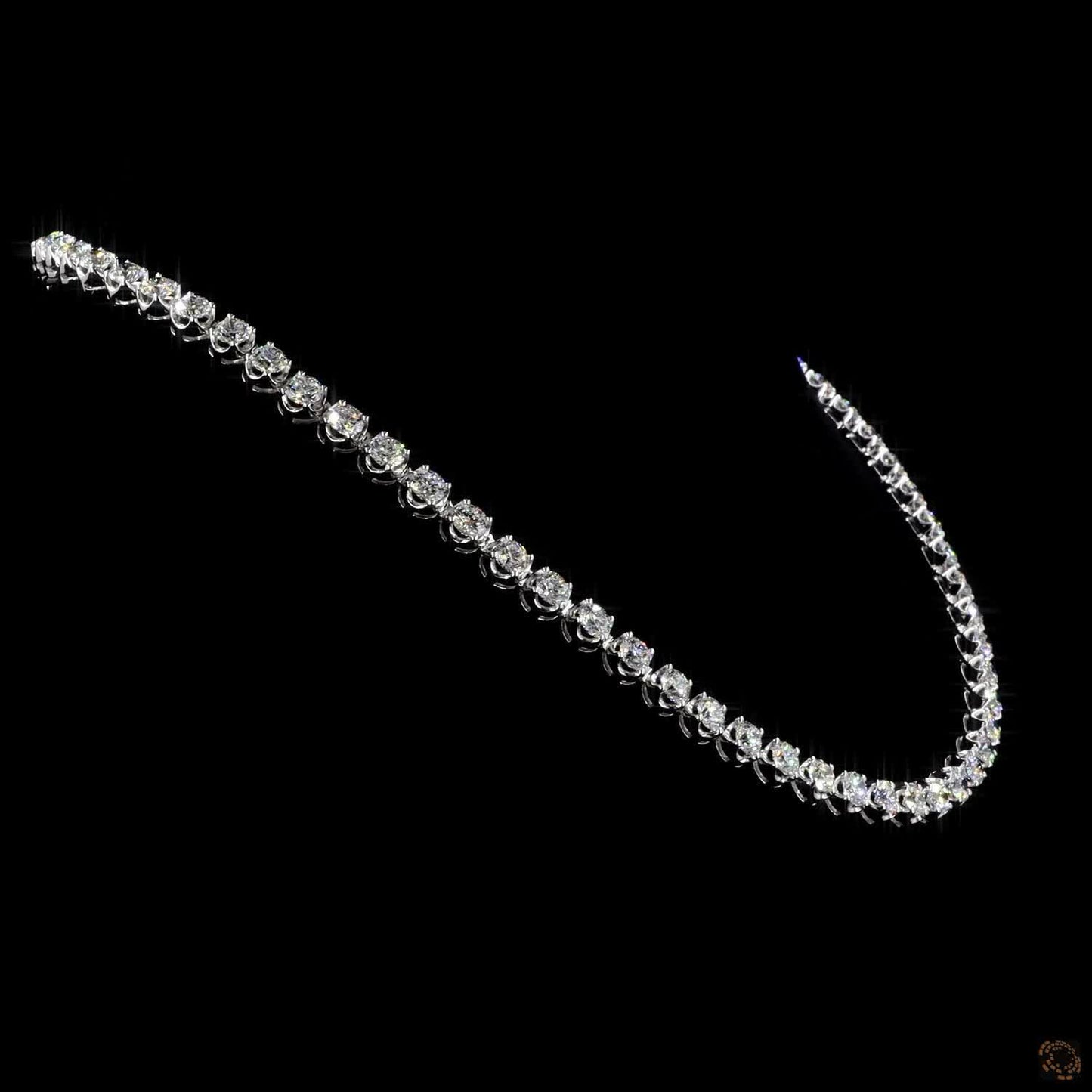 The Liora Necklace – White Gold Round Lab-Grown Diamond Tennis Necklace