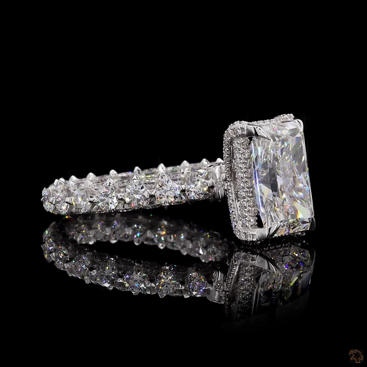 The Luster White Gold Radiant Diamond Ring