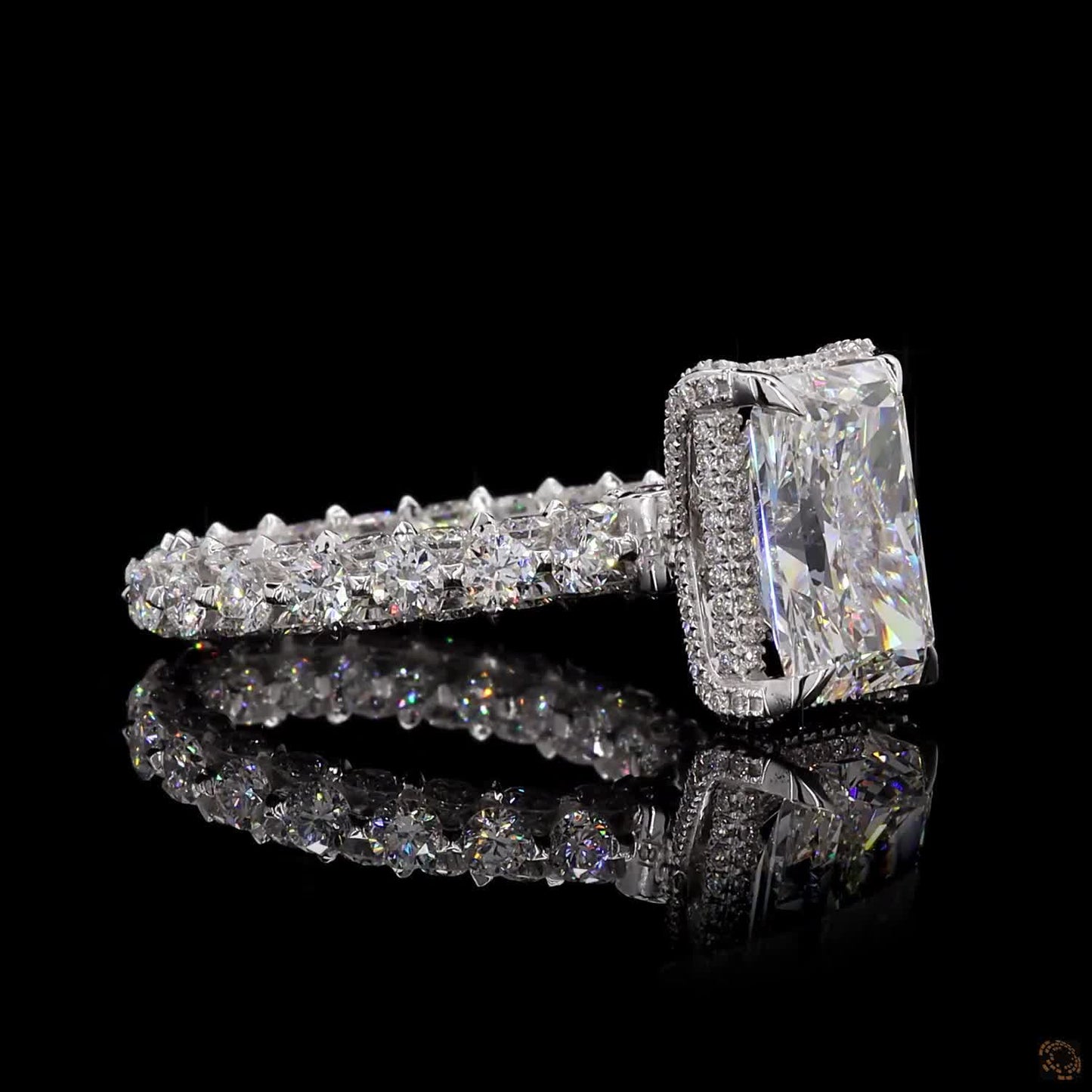 The Luster White Gold Radiant Diamond Ring