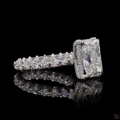 The Luster White Gold Radiant Diamond Ring
