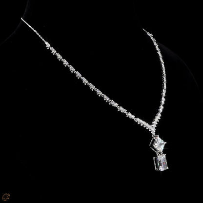 The Aurelia Necklace – Lab-Grown Radiant & Princess Diamond Statement Necklace