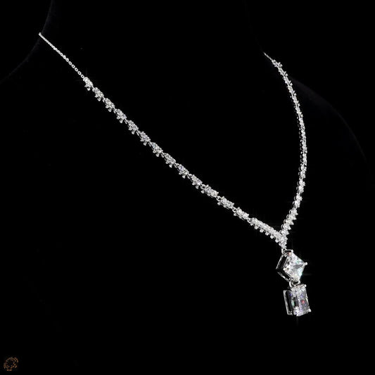 The Aurelia Necklace – Lab-Grown Radiant & Princess Diamond Statement Necklace