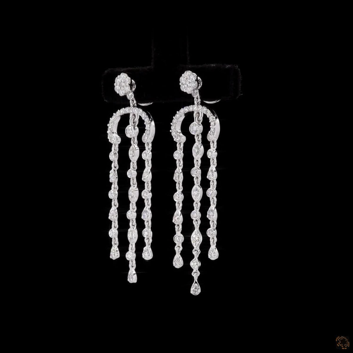 The Celeste White Gold Diamond Dangle Earrings