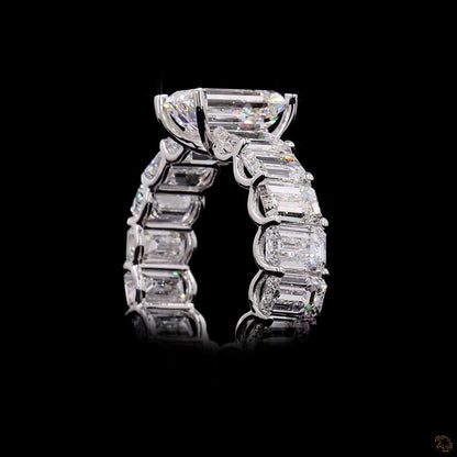 The Luster White Gold Emerald Diamond Ring