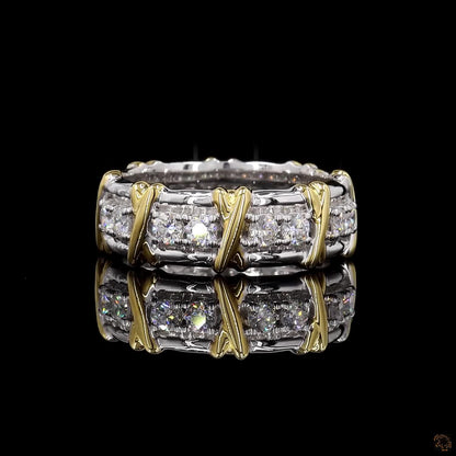 The Exquisite Two-Tone Diamond Band Ring