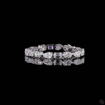 Aurora – Oval, Pear & Emerald Diamond Bracelet