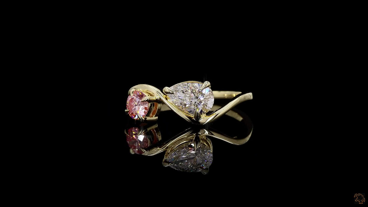 The Exquisite Yellow Gold Two-Tone Diamond Ring