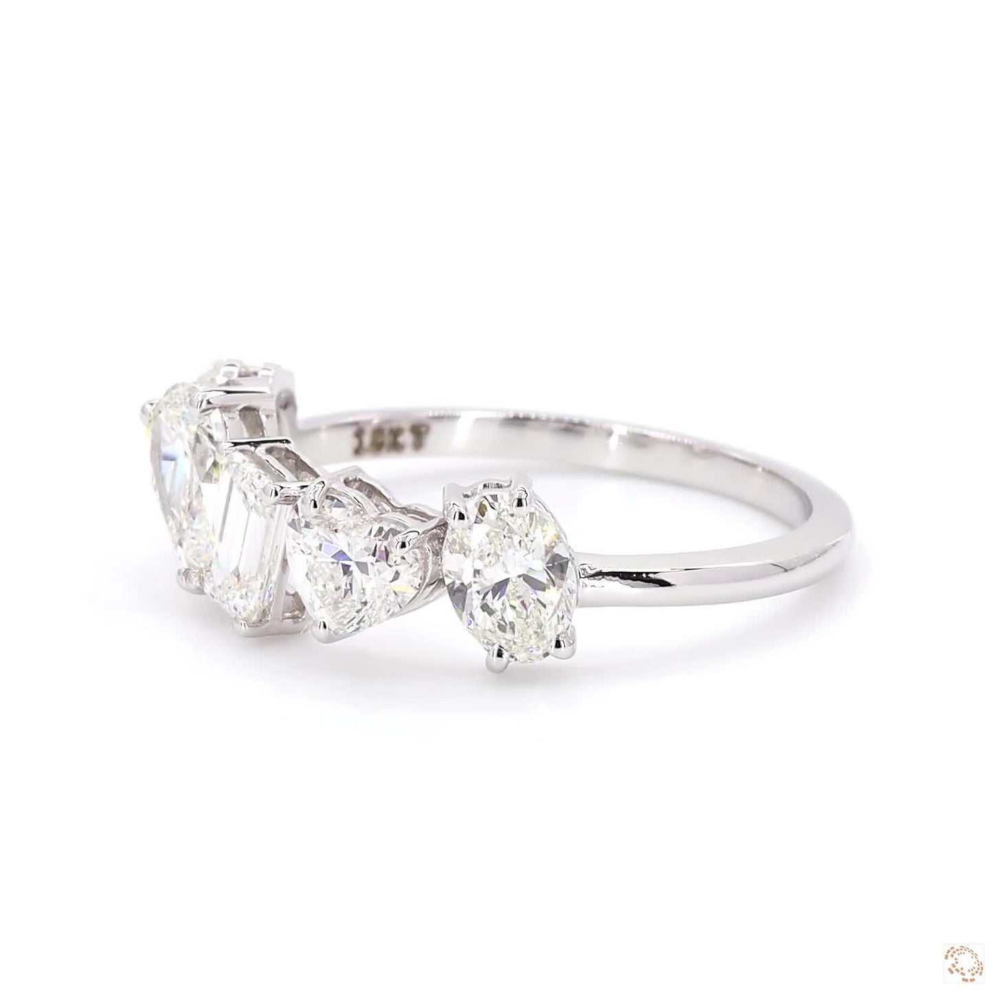 The Luster White Gold Multi-Shape Diamond Ring