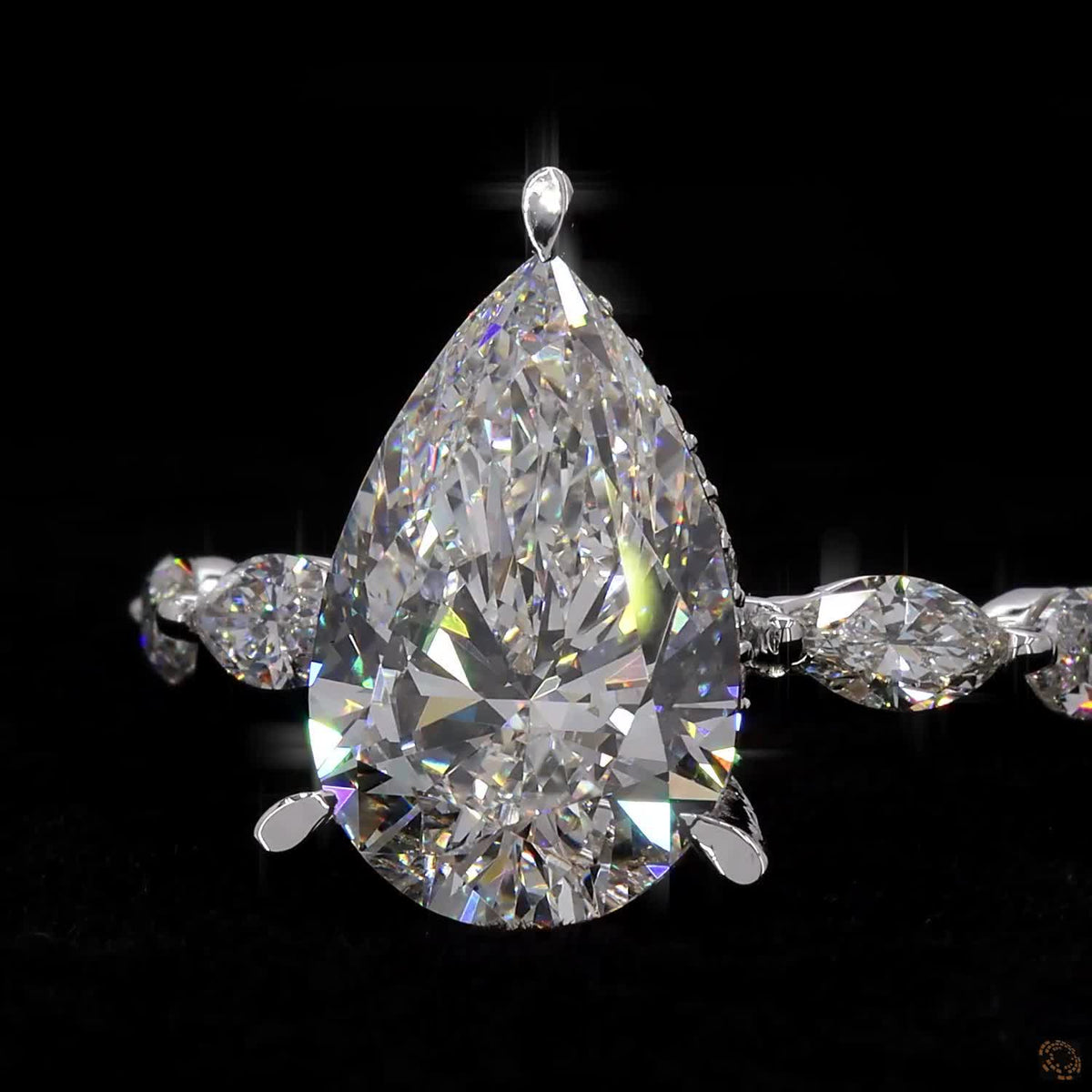 The Luster Yellow Gold Pear & Marquise Diamond Ring