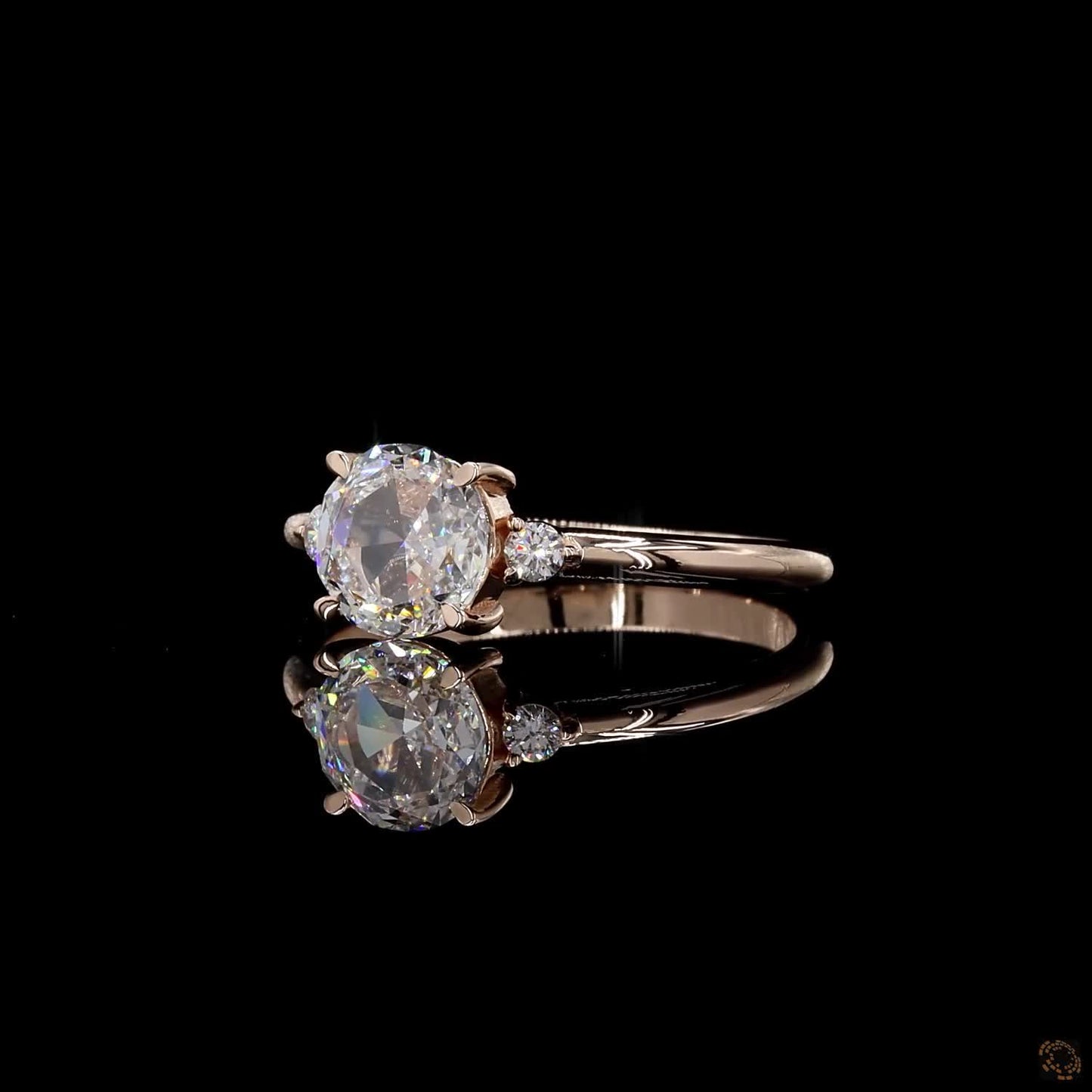 The Exquisite Rose Gold Rose Cut Diamond Ring