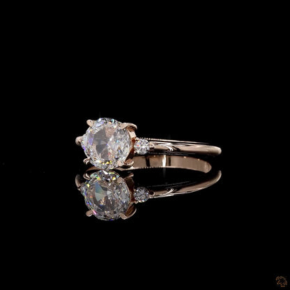 The Exquisite Rose Gold Rose Cut Diamond Ring