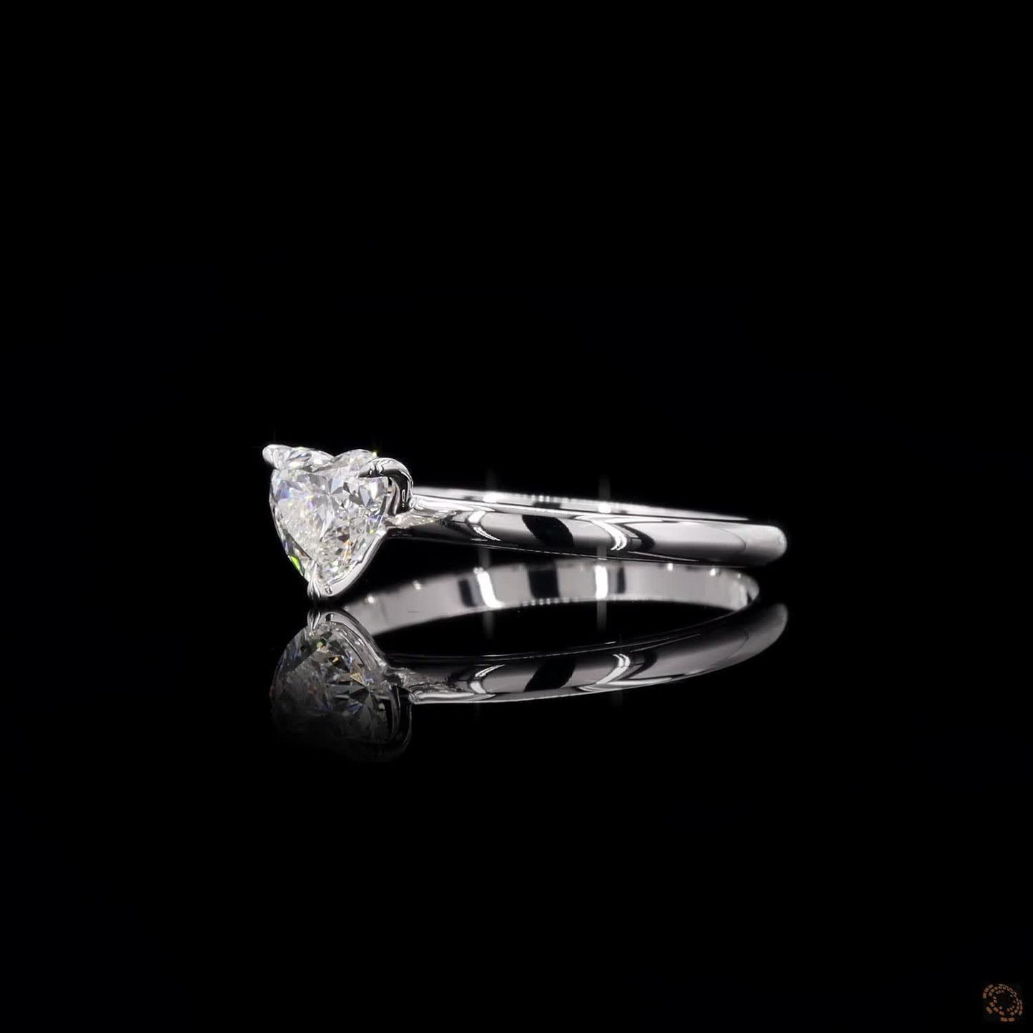 The Enchanted White Gold Heart Diamond Ring