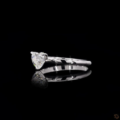 The Enchanted White Gold Heart Diamond Ring