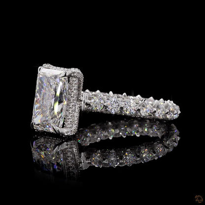 The Luster White Gold Radiant Diamond Ring