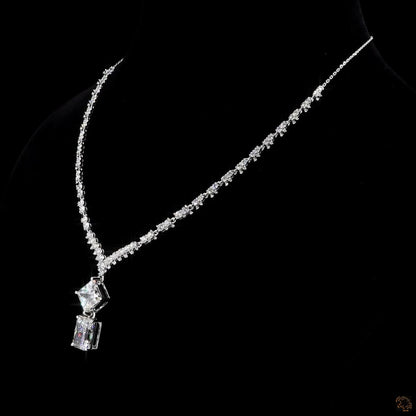 The Aurelia Necklace – Lab-Grown Radiant & Princess Diamond Statement Necklace