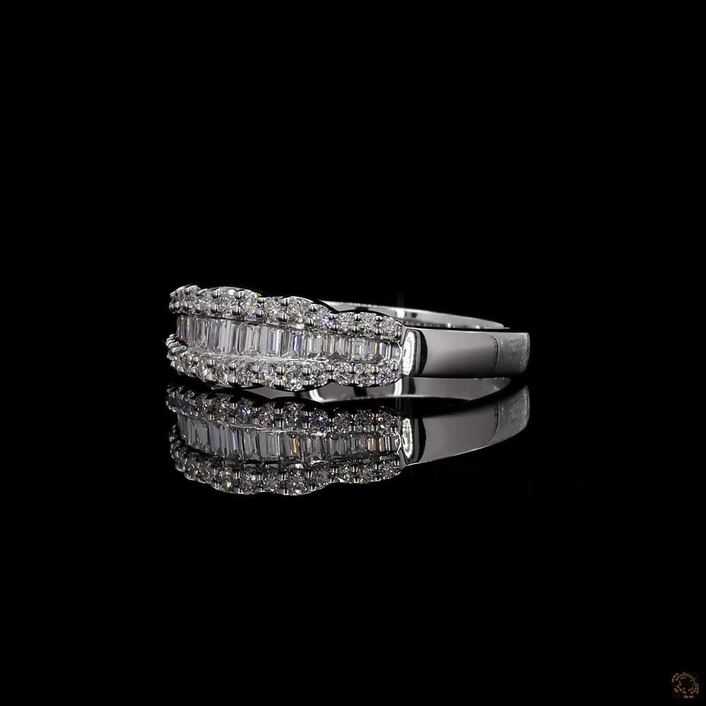 Cassara – Baguette &amp; Round Lab Grown Diamond Ring