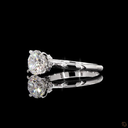 The Luster White Gold Round Diamond Ring