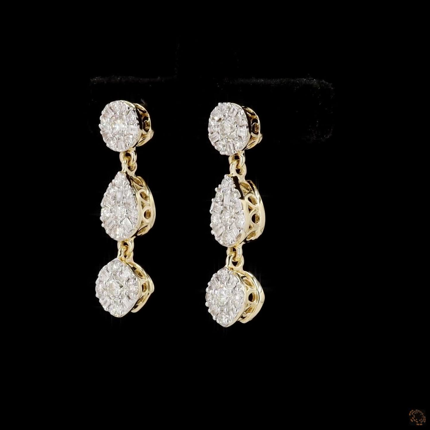 The Celeste Yellow Gold Diamond Drop Earrings