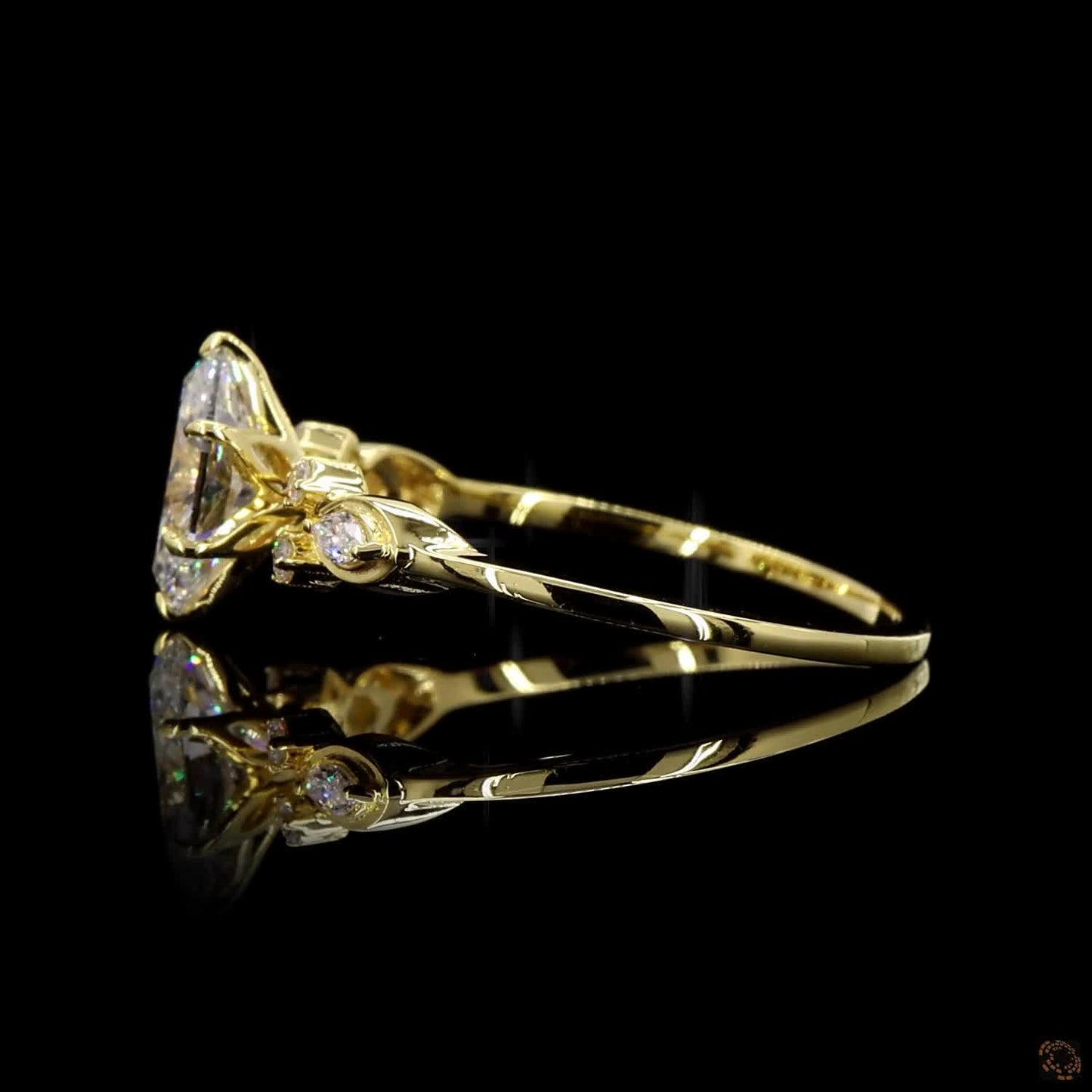The Enchanted Yellow Gold Oval Diamond Ring