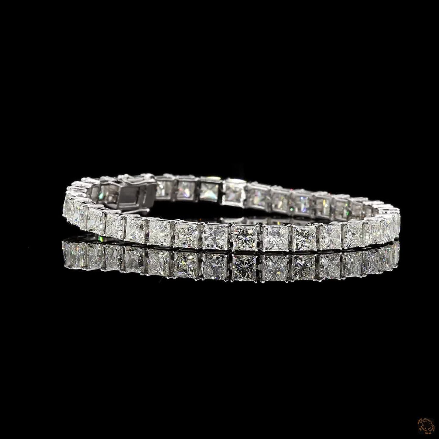 The Serenade Princess-Cut Diamond Tennis Bracelet in White Gold