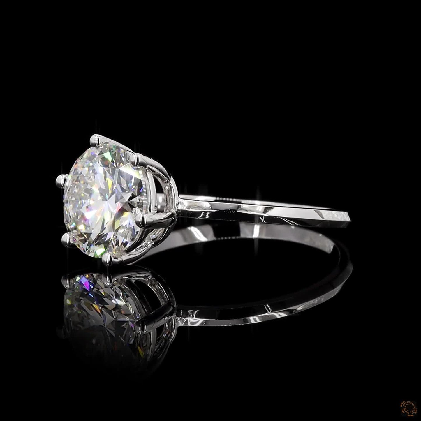 The Luster White Gold Round Diamond Ring