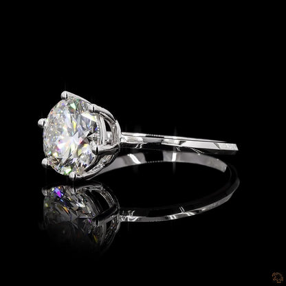 The Luster White Gold Round Diamond Ring
