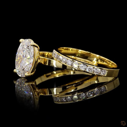 Solvia-Oval Cut Ring Set