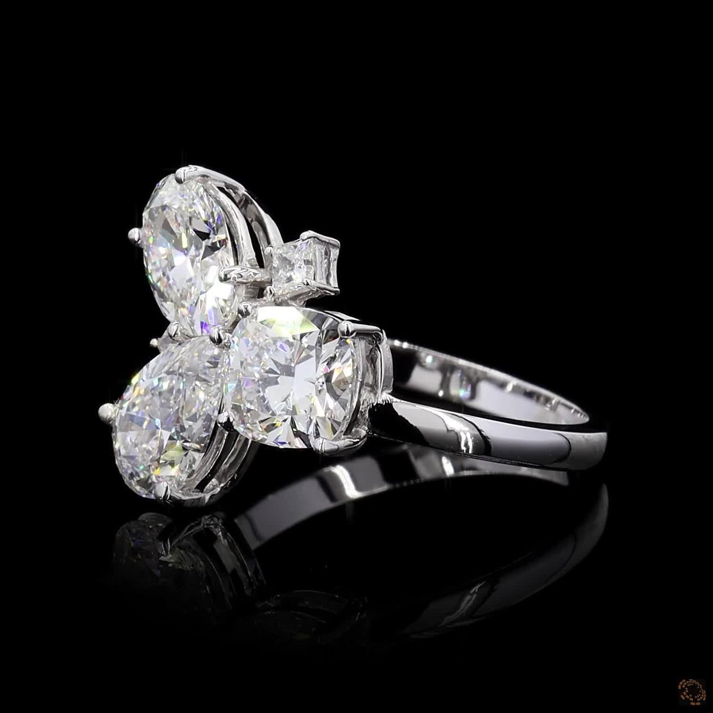 The Exquisite White Gold Multi-Shape Diamond Ring