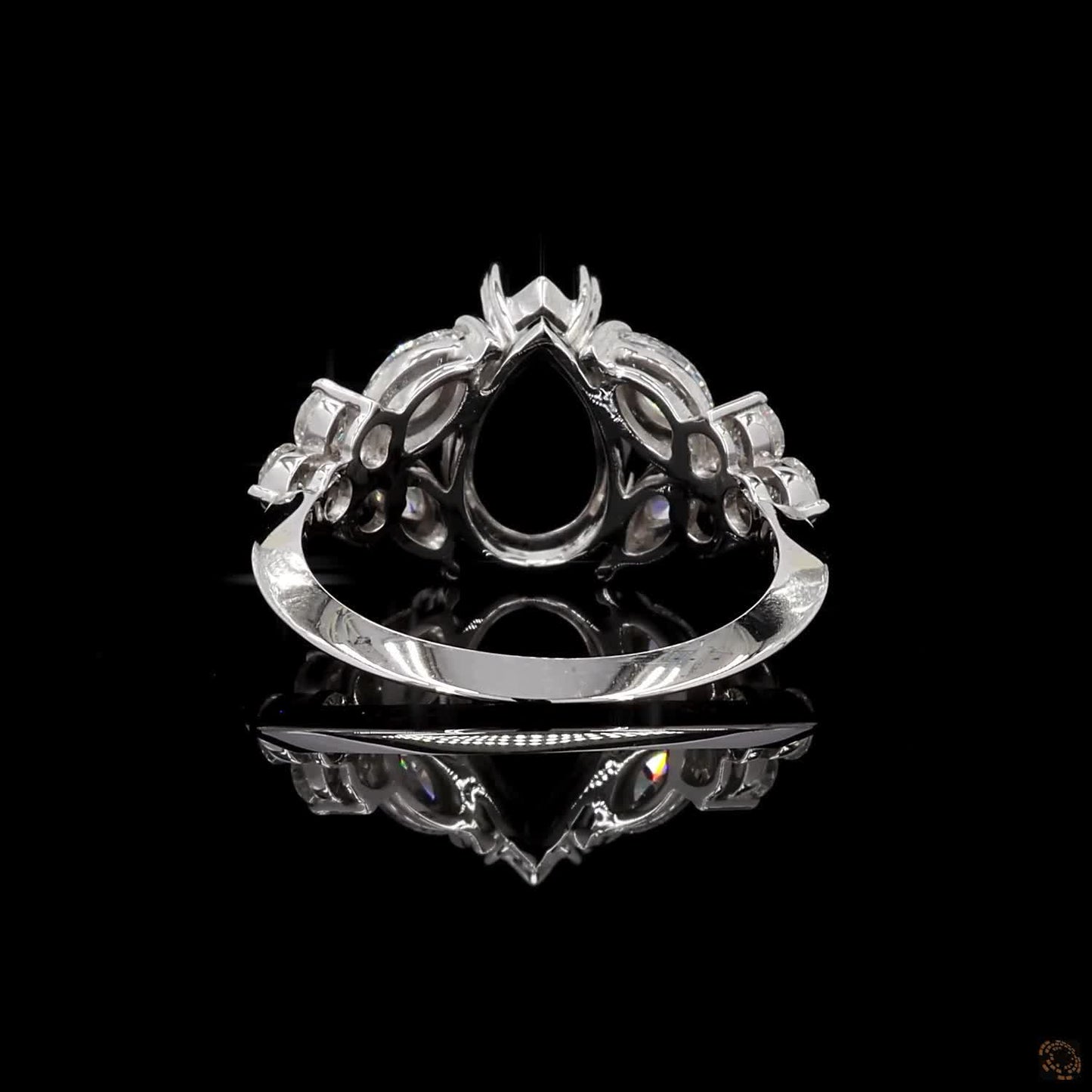 The Exquisite White Gold Pear & Marquise Diamond Ring