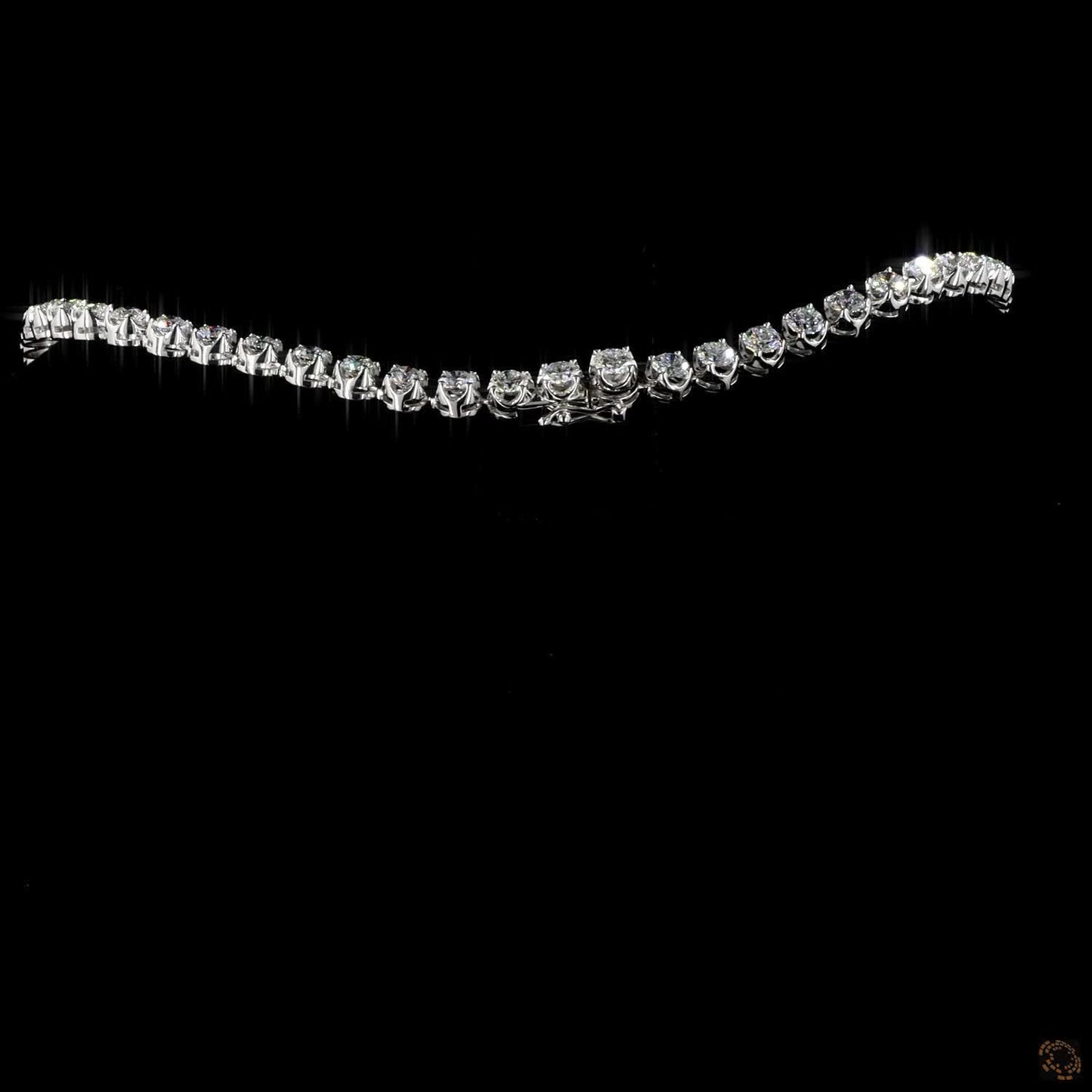 The Liora Necklace – White Gold Round Lab-Grown Diamond Tennis Necklace