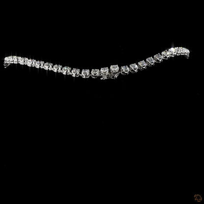 The Liora Necklace – White Gold Round Lab-Grown Diamond Tennis Necklace