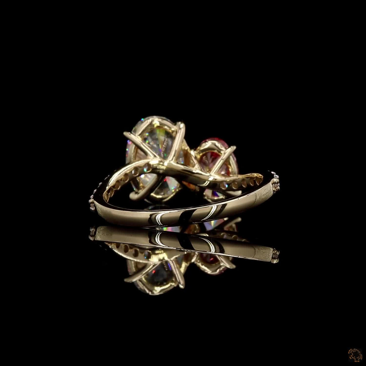 The Luminous Yellow Gold Two-Stone Diamond Ring