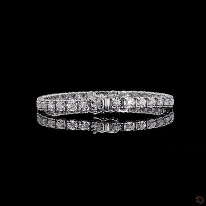 The Serenade Double Row Diamond Tennis Bracelet in White Gold