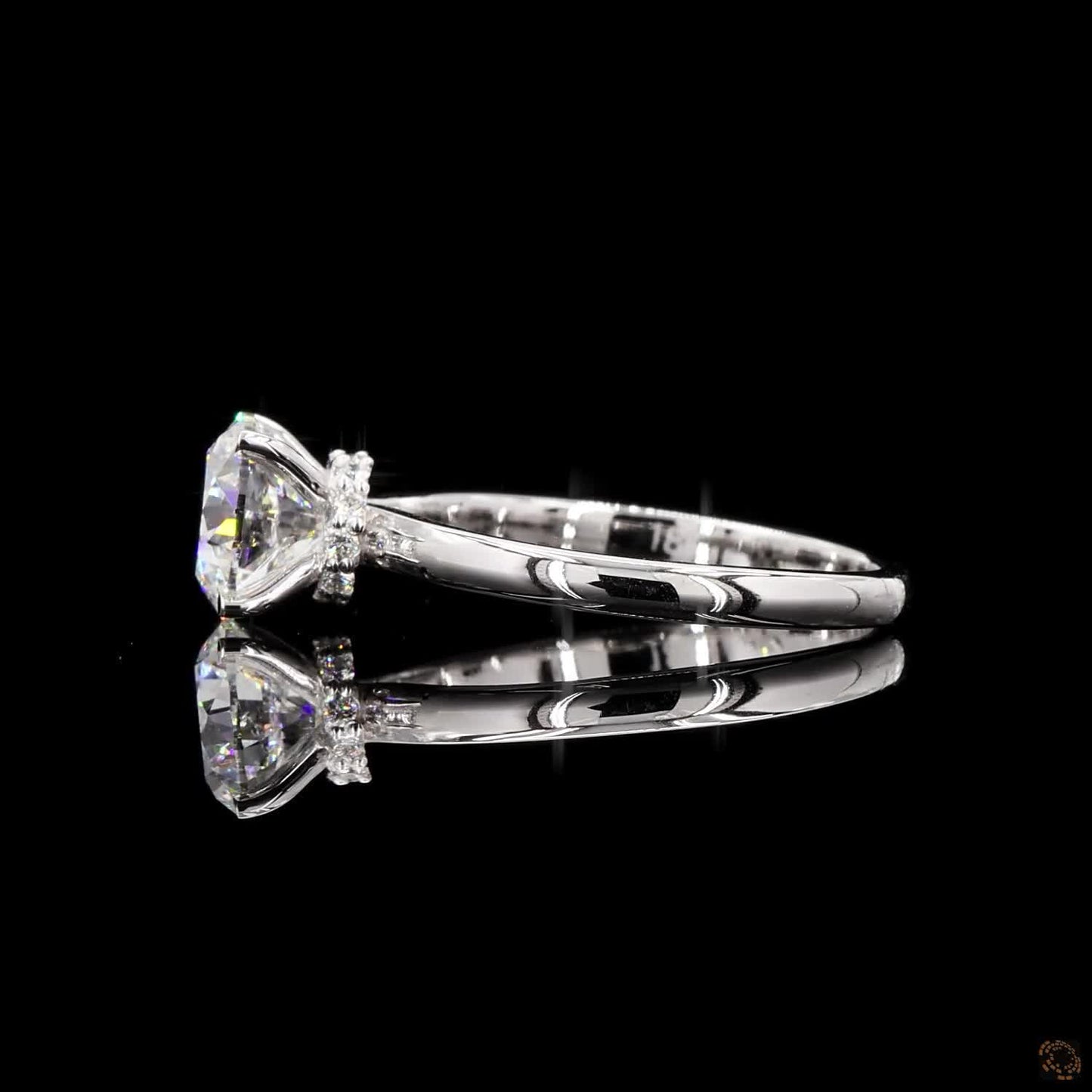 The Luster White Gold Round Diamond Ring
